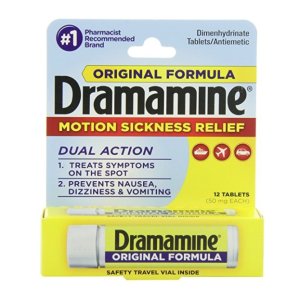 Dramamine Motion Sickness Relief Original Formula, 50 mg, 12 Count