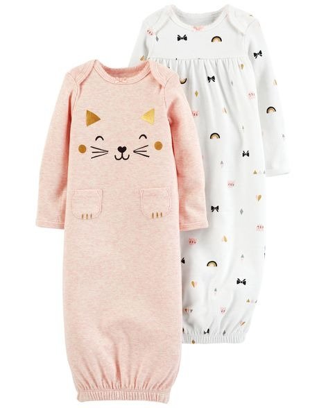 女婴猫咪睡袍2件套