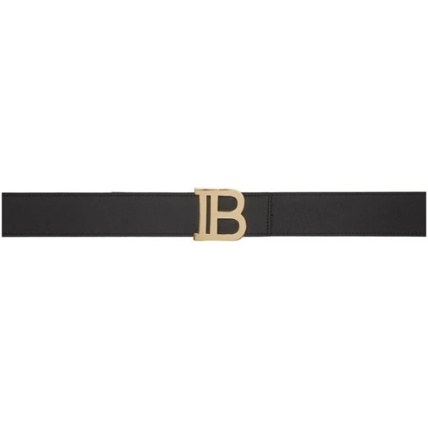 Balmain - Reversible Black & Red Logo Belt