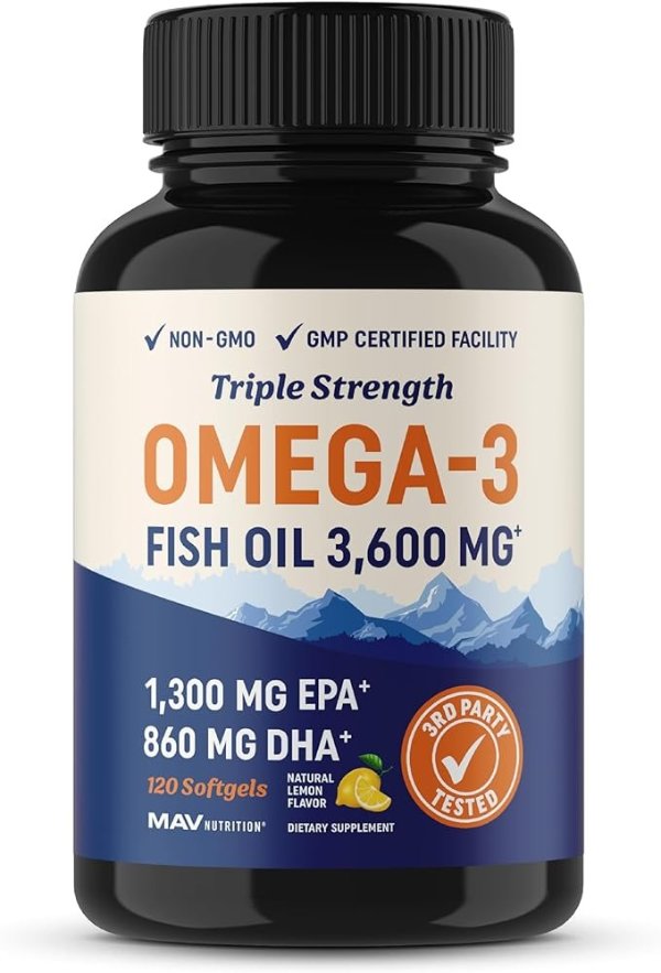 Triple Strength Omega 3 Fish Oil 