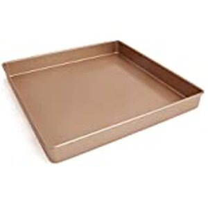 Amazon.com: CHEFMADE 11-Inch Baking Sheet Pan, Non-Stick Square Jelly Roll Bakeware for Oven Roasting Meat Bread Battenberg Pizzas Pastries 11.2&quot; x 11.2&quot; x 1.4&quot; (Champagne Gold): Kitchen &amp; Dining