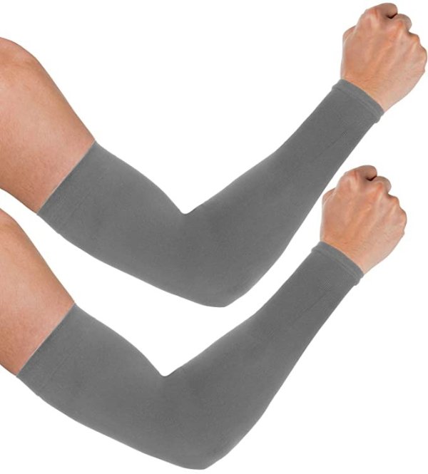 2 Pair UV Protection Cooling Arm Sleeves UPF 50 Sun Sleeves for Men Women Youth