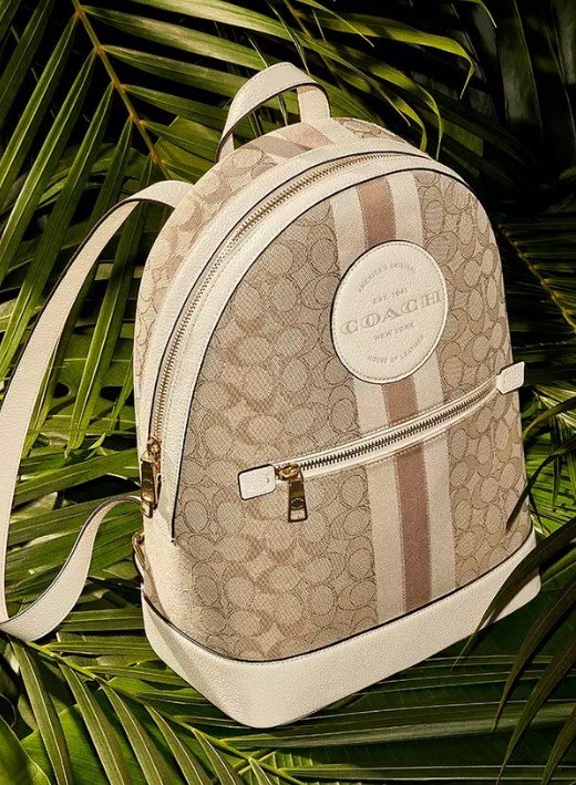 Kenley Backpack In Signature Jacquard With Stripe And Coach Patch