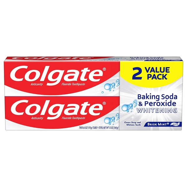 Baking Soda and Peroxide Whitening Toothpaste - 6 ounce (2 Count)