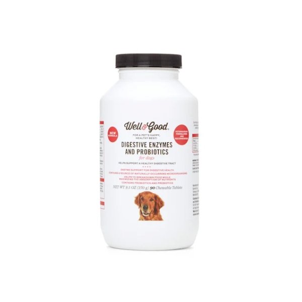 Digestive Enzymes and Probiotics Chewable Tablets for Dogs, Count of 90 | Petco