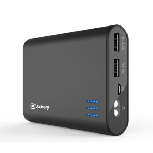 Jackery Giant+ Dual USB Portable Battery Charger & External Battery Pack for iPhone, iPad, Galaxy, and Android Smart Devices - 12,000 mAh (Black)