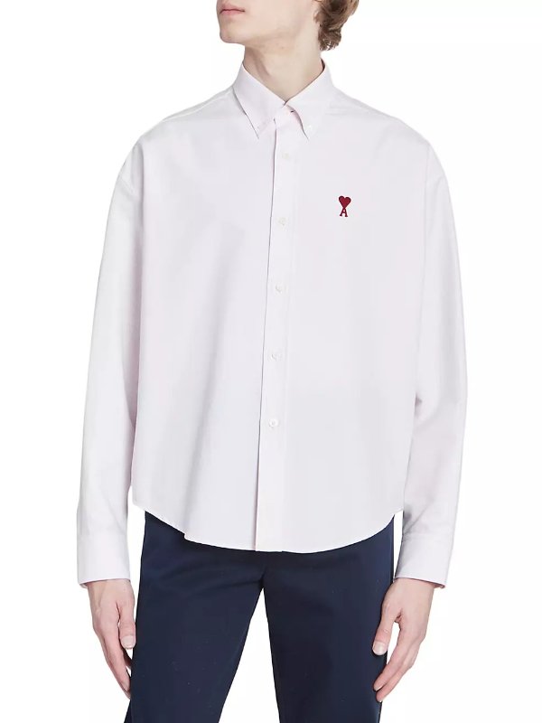 Boxy-Fit Button-Front Shirt