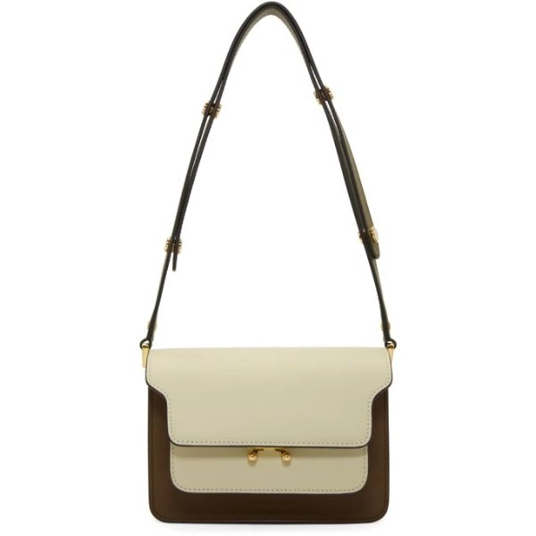- Off-White & Brown Mini Trunk Bag