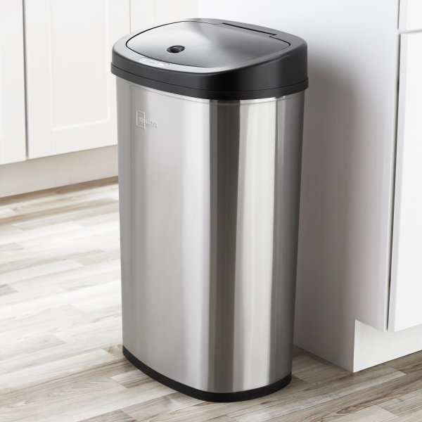 Stainless Steel Motion Sensor Trash Can, 13.2 Gal