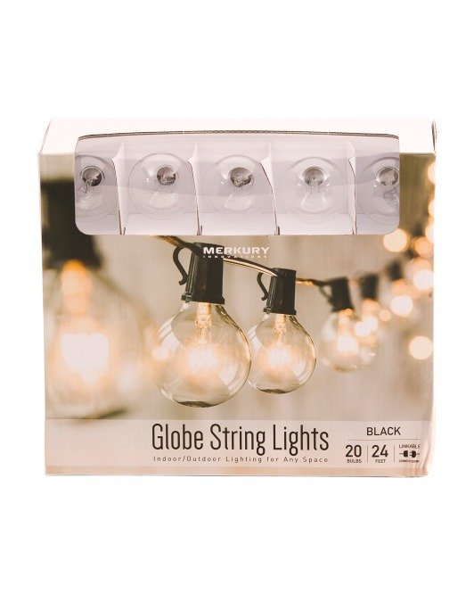 24ft Indoor &amp; Outdoor Globe String Lights