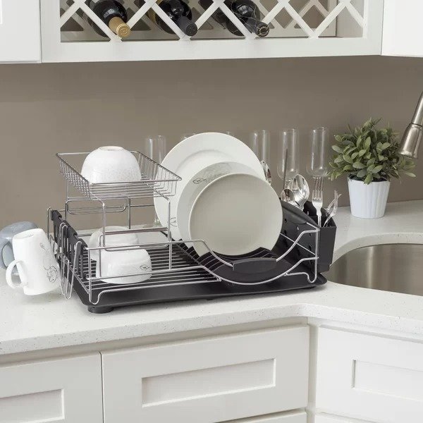 2-Tier Deluxe Steel/Plastic Dish Rack2-Tier Deluxe Steel/Plastic Dish RackRatings & ReviewsQuestions & AnswersShipping & ReturnsMore to Explore