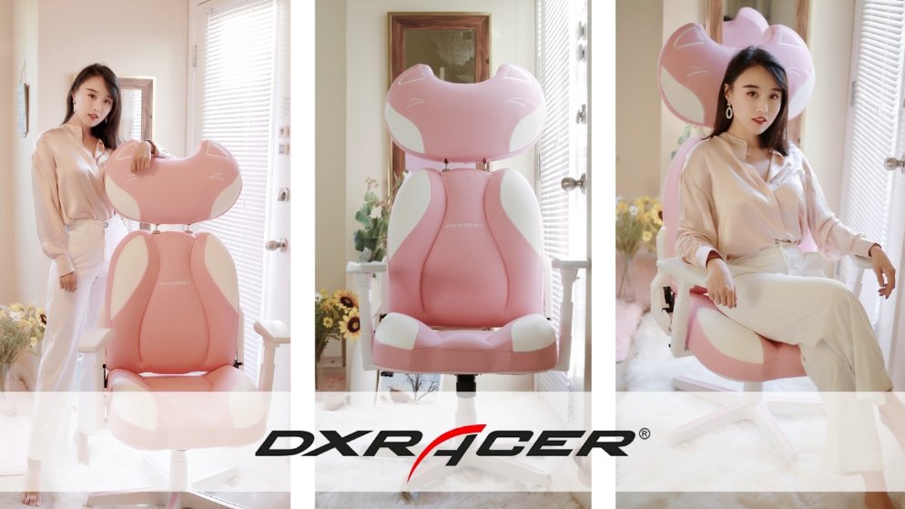 DXRacer 超萌粉色猫咪电竞椅测评 | 颜值舒适度功能性为一体的小仙女坐骑😍😍