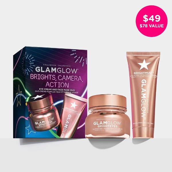 Face Mask Set: Brights, Camera, Action ($78 Value) | GLAMGLOW