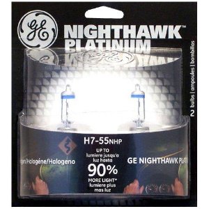 GE Nighthawk汽车头灯灯泡一对（型号H7-55NHP/BP2）