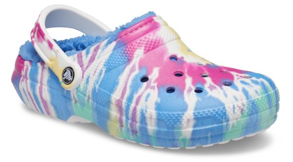 Men's and Women's Classic Lined Tie Dye Clogs | Fuzzy Slippers