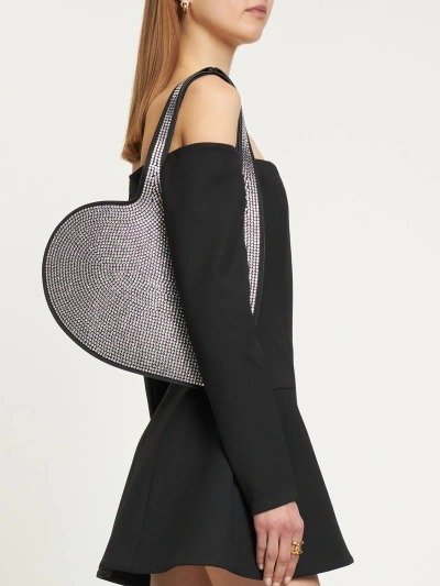 Mini heart embellished shoulder bag