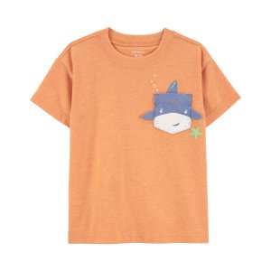 Carter's小童鲨鱼3D口袋T恤