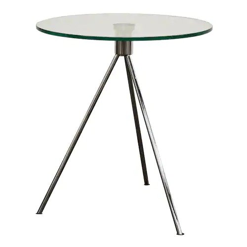 Triplet Round Glass End Table