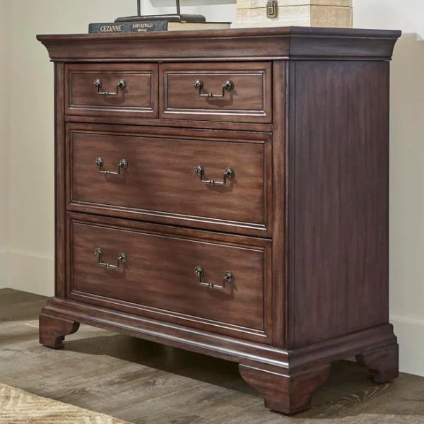 Beckford Walnut Finish 3 Drawer Chest of Drawers (38 in W. X 36 in H.)