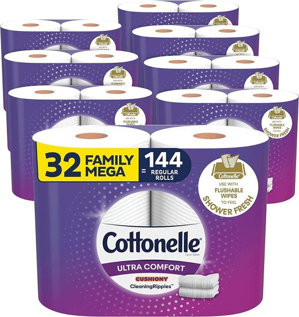 Ultra Comfort Toilet Paper , 32 Family Mega Rolls