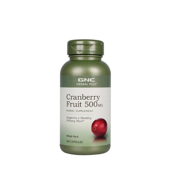 【泌尿卵巢滋】GNC 健安喜 蔓越莓胶囊 500mg 100粒