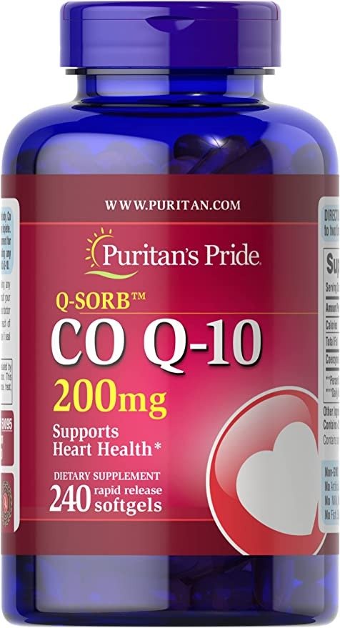 Puritan's Pride 普丽普莱 辅酶Q10快速释放软胶囊，200毫克，有益于心脏，240粒