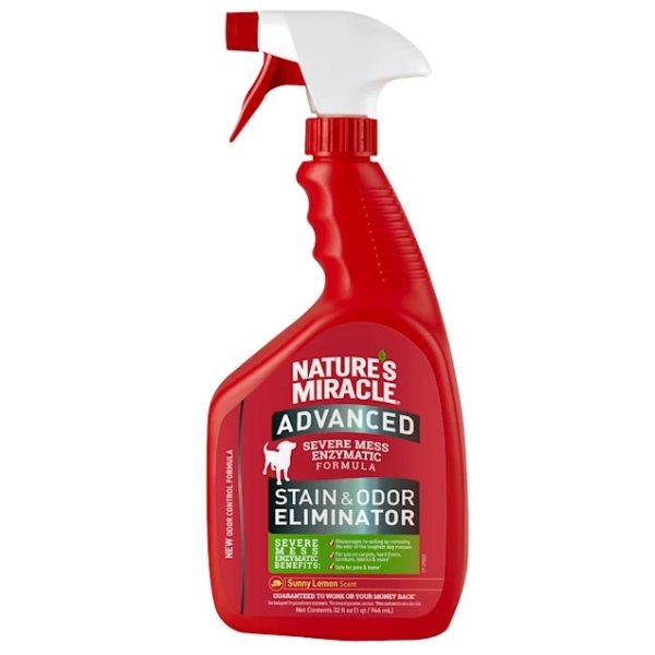 Nature's Miracle Lemon Scented Advanced Stain & Odor Remover, 32 fl. oz. | Petco