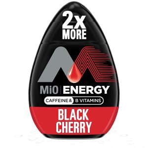 MiO Energy Water Enhancer - Black Cherry Mix with Caffeine & B Vitamins (6 ct Pack, 1.62 fl oz Bottles)