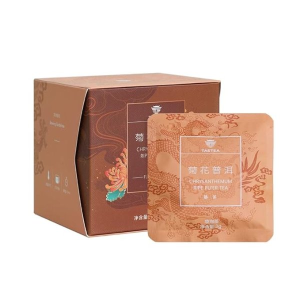Pu-erh Tea Sachets Pack 12 Tea Bags(Chrysanthemum) 1.27oz