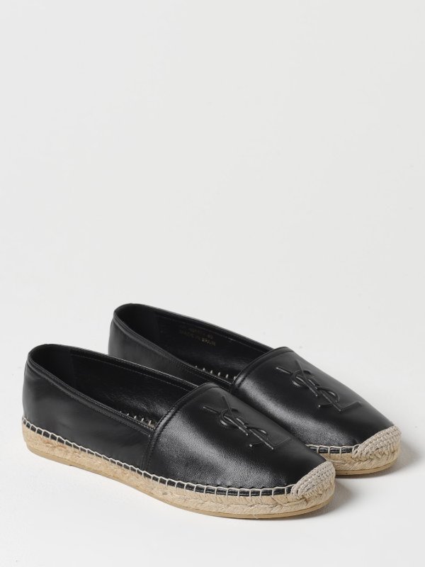 : espadrilles in leather - Black |espadrilles 458573 AAALP online at GIGLIO.COM