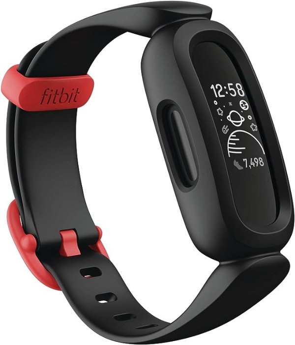 Ace 3 Activity-Tracker for Kids 6+ One Size, Black/Racer Red