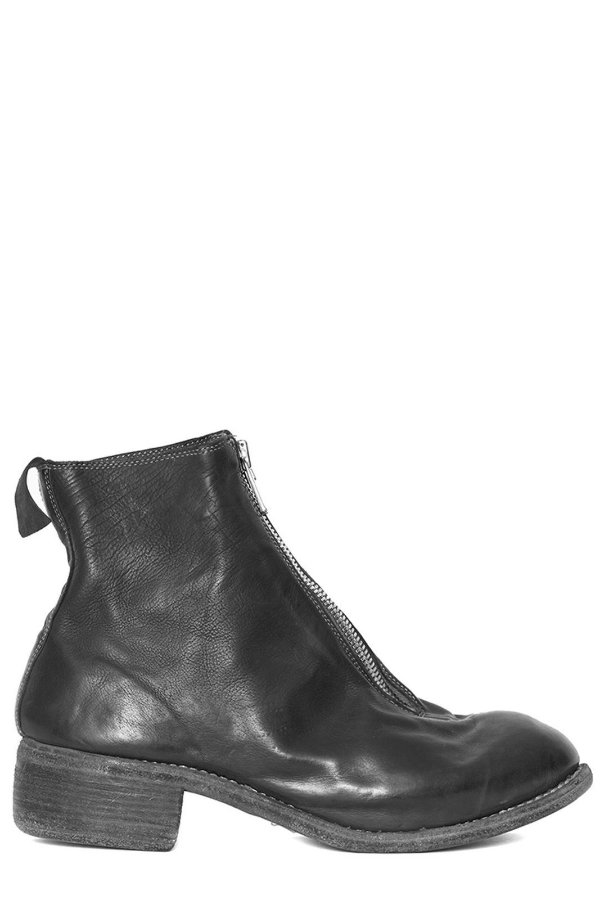 PL1 Front Zipped Ankle Boots