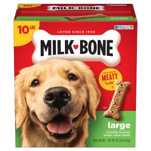 Milk-Bone 大型犬洁牙饼干零食 10磅