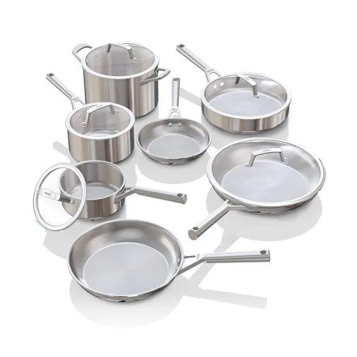 EverClad™ Commercial-Grade Stainless Steel Cookware 12-Piece Set