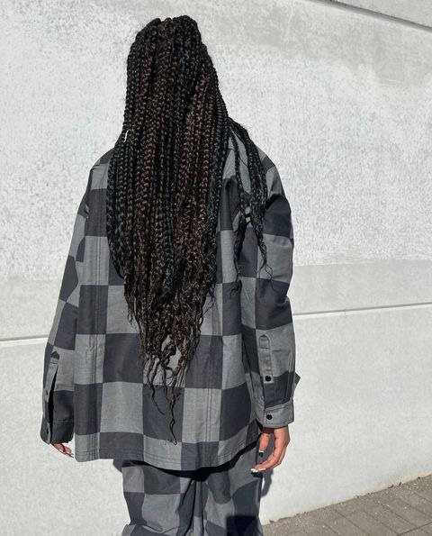 checkerboard shacket & 90s straight leg pants set in gray - GRAY