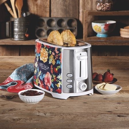 Pioneer Woman Extra-Wide Slot 2 Slice Toaster Fiona Floral | Model# 22638 by Hamilton Beach