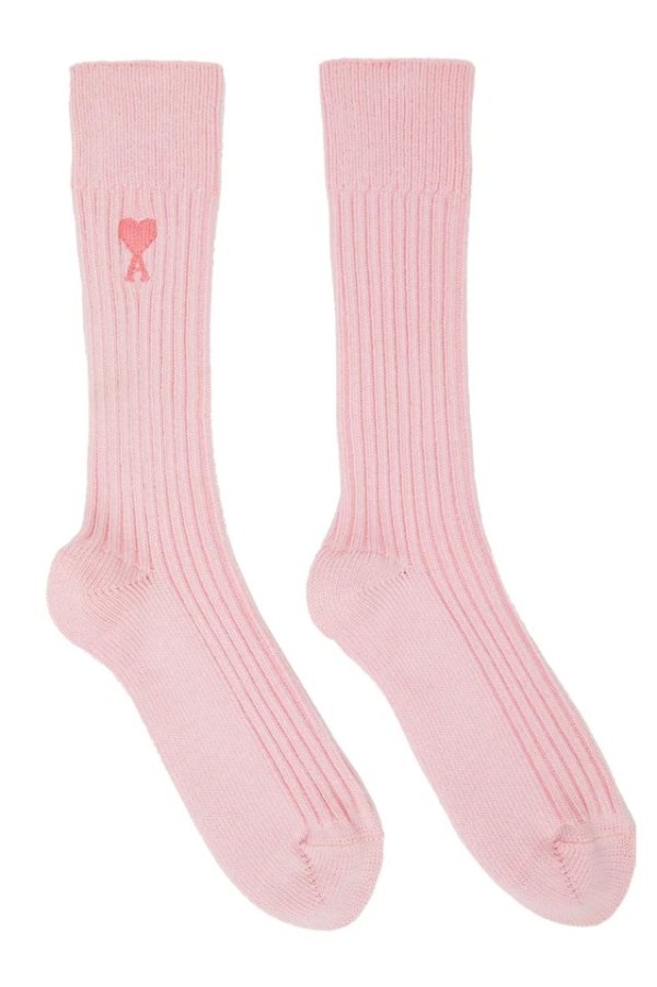 粉色针织袜