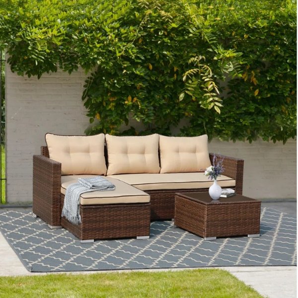 Cromford 3 - Person Outdoor Seating Group with Cushions