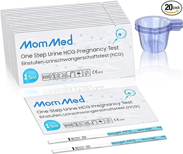 Pregnancy Test, 20-Count Pregnancy Test Strips, HCG Test Strips Pregnancy with 20 Urine Cups, Over 99% Accurate Early Detection of Pregnancy, Early Pregnancy Tests, Pregnancy Test Kit