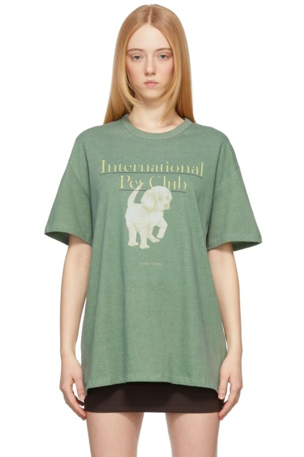 绿色 Pet Club T 恤