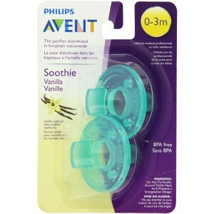 Philips AVENT 2 Piece BPA Free Soothie Pacifier, 0-3 months, Vanilla Scented