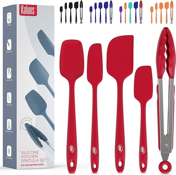 5PCS/Set Silicone Spatula Set for Baking, Cooking and Mixing High