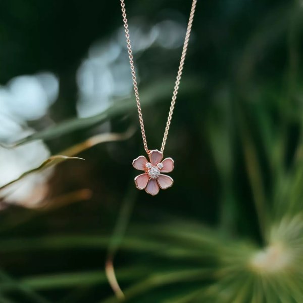 Mickey Mouse Icon Flower Necklace by Rebecca Hook