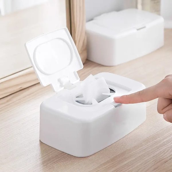 Wet Tissue Box Wipes Dispenser Portable Wipes Napkin Storage Box Holder Container For Car Office | Free Shipping For New Users | Temu