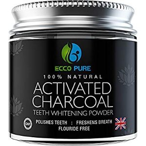 ECCO PURE Activated Charcoal Natural Teeth Whitening Powder | Efficient Alternative to Charcoal Toothpaste, Strips, Kits, Gels