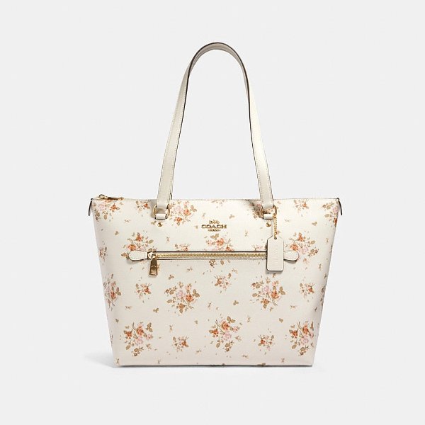 Gallery Tote With Rose Bouquet Print