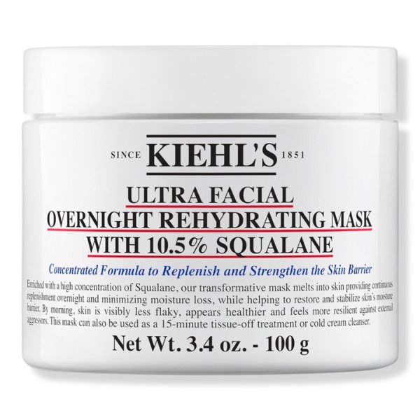 Ultra Facial Overnight Hydrating Mask with 10.5% Squalane - Kiehl's Since 1851 | Ulta Beauty