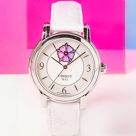 Lady Heart Flower Automatic White Mother of Pearl Dial Ladies Watch T0502071711705