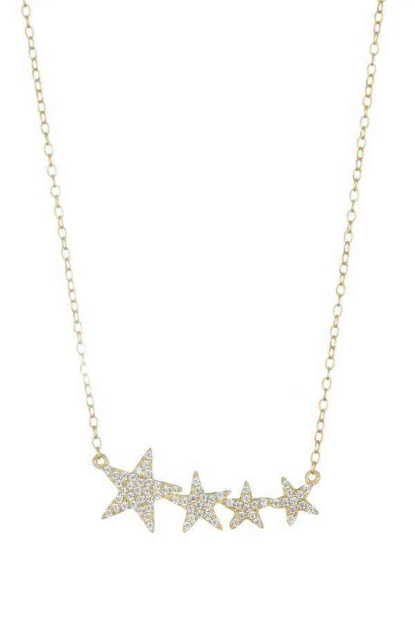 14K Yellow Gold Vermeil Shooting Star Necklace