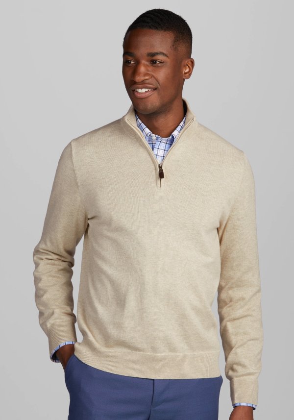 Jos. A. Bank Traveler Collection Tailored Fit 1/4 Zip Sweater CLEARANCE